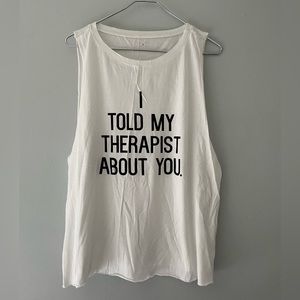 NWOT Emi Jay I told my therapist about you Tank Pure Barre One Size